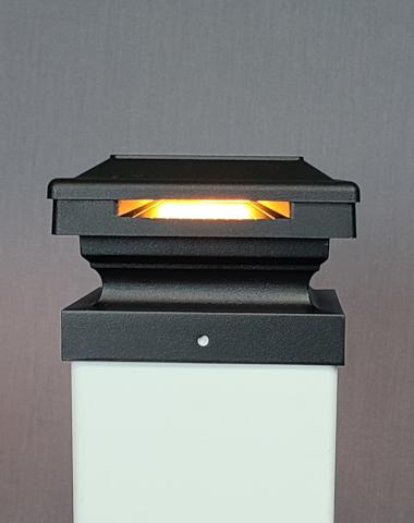 Case Halo LED Post Cap Light Matte Black FLM604MB