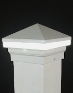 Iris White LED Post light