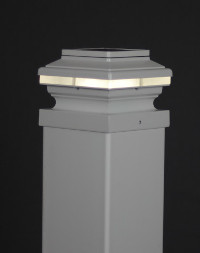 Zena White LED Solar Post light